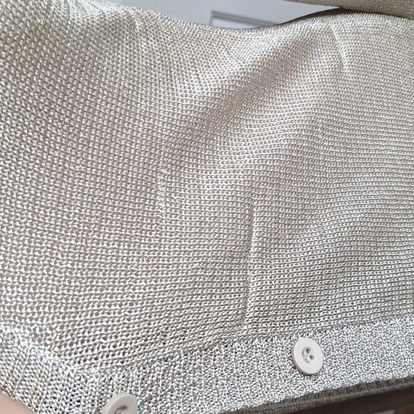 Chic Metallic Cardigan Sweater Size M - Picture 10 of 13
